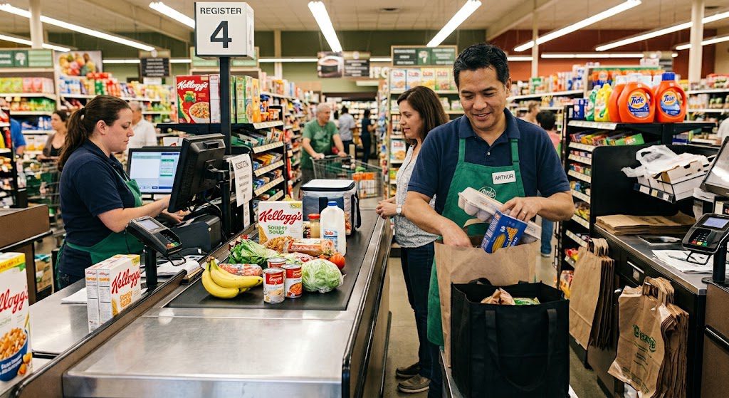 Conversation with a Supermarket Bagger